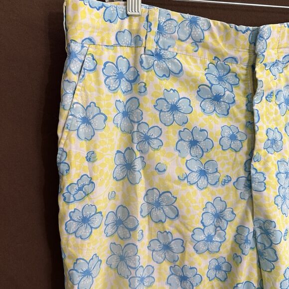 🤩RARE Lily Pulitzer men’s stuff Blue Yellow Floral Print size 37 x 27 - Picture 4 of 15